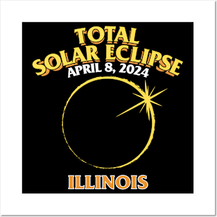 Total Solar Eclipse 2024 - Illinois Posters and Art